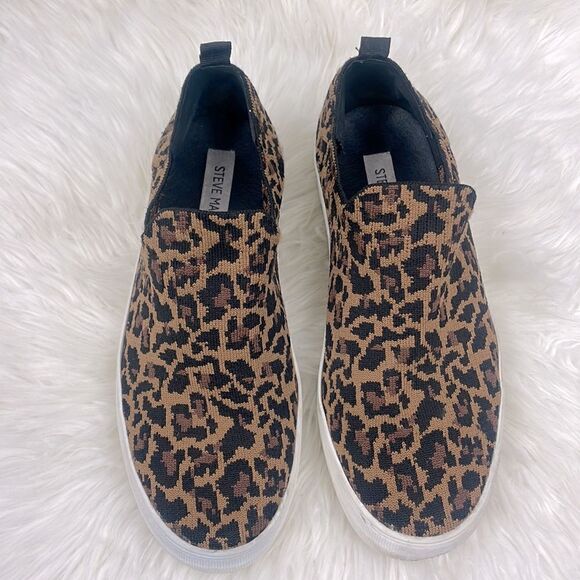 Steve Madden | slip on leopard sneakers 8.5 stretchy comfy material. - Picture 3 of 12